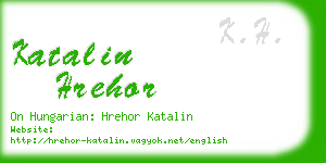 katalin hrehor business card